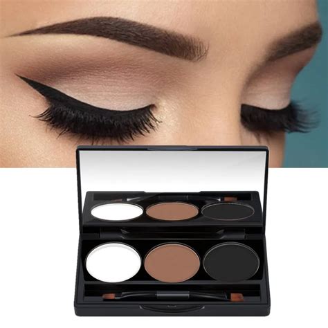 Perfect Summer Eyebrow Powder Eye Brow Powder Palette Makeup Set Kit With Mirror&Eyebrow Brushes ...