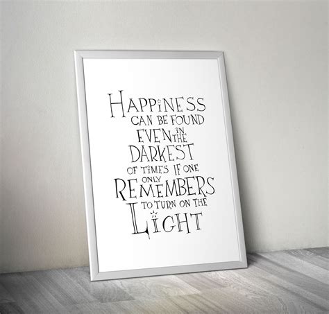 Harry Potter Quote Happiness can be found poster | Wall art quotes, Happy quotes, Harry potter ...