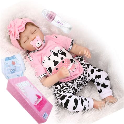 Buy Lifelike Newborn Baby Dolls ing Reborn Baby Girl 22" Cute Realistic ...