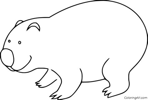 18 free printable Wombat coloring pages in vector format, easy to print ...