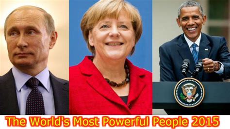 Forbes releases the list of The World's Most Powerful People 2015 - YouTube