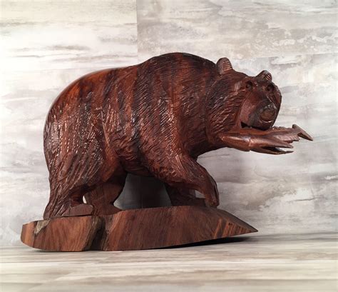 Large Ironwood Bear Carving | Etsy | Bear carving, Carving, Ironwood