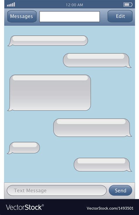 Chat template Royalty Free Vector Image - VectorStock