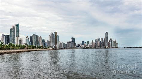 The skyline of skyscrapers in Panama City, Panama. Photograph by Marek Poplawski - Pixels