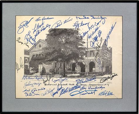 Cooperstown Baseball Hall of Fame Signed Print