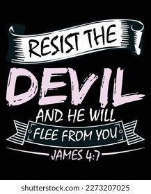 Resist Devil He Will Flee You Stock Vector (Royalty Free) 2273207025 ...