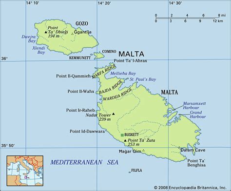 Maltese Islands Map