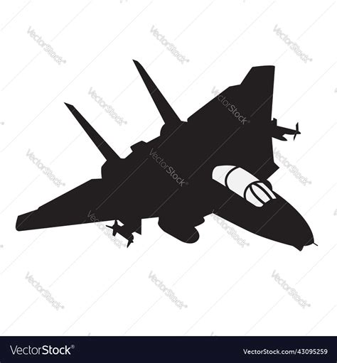 Jet fighter f14 tomcat Royalty Free Vector Image