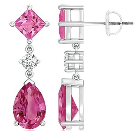 Pink Sapphire Earrings