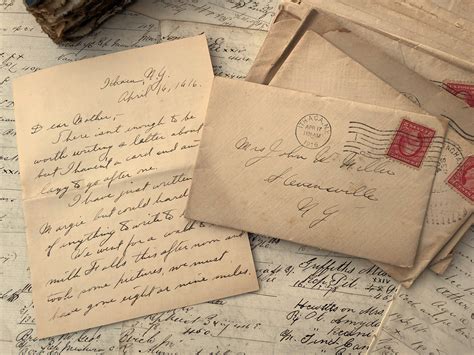 Antique handwritten letter - Correspondence 1910s - Envelope with ...