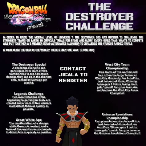 The Destroyer Challenge! - Official Events - Dragon Ball Online Universe Revelations