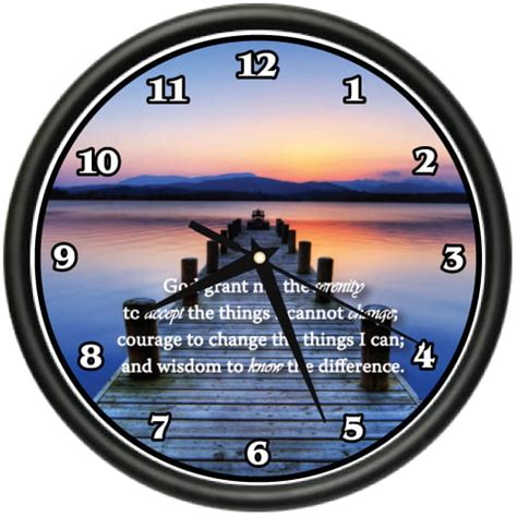 SERENITY PRAYER Wall Clock inspirational religious gift - Walmart.com ...