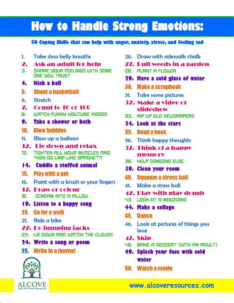 Coping Skills Worksheets For Teens PDF | Coping Skills Worksheets