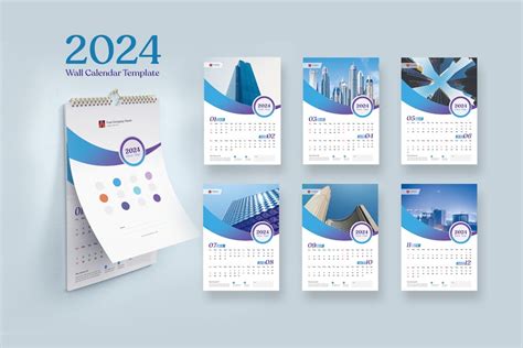 Corporate & Business Calendar 2024, Print Templates ft. wall & 2024 - Envato Elements