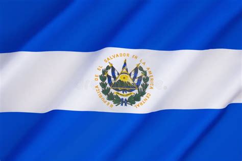 El Salvador Flag. 3D Waving Flag Design. The National Symbol Of El ...