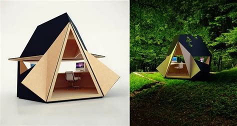 This Geometric Modular System Works As An Indoor And Outdoor Mobile Office Space