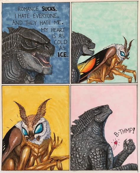 Godzilla x Mothra anyone? (Art by https://kaiju-krew.tumblr.com/) : r/TwoBestFriendsPlay