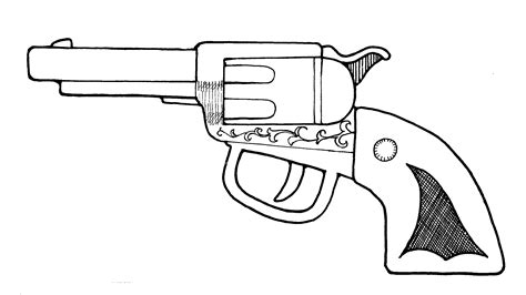 Free Pistol Clipart Black And White, Download Free Pistol Clipart Black ...