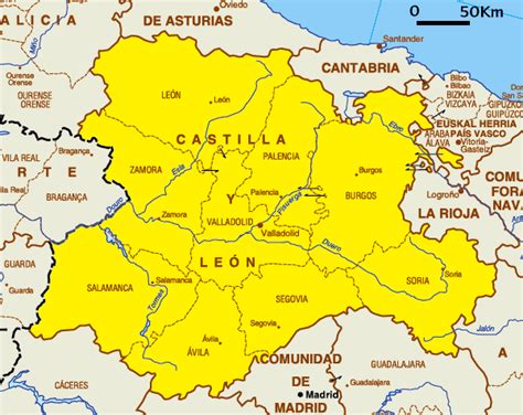 Castile and Leon Map Information | Map of Spain Pictures and Information