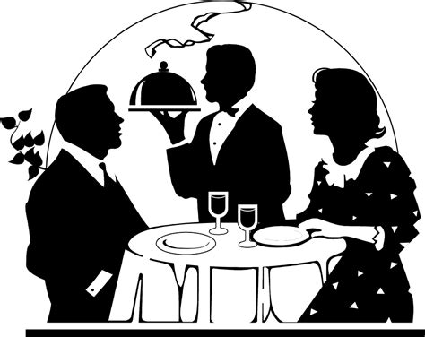 Couple Dining Silhouette