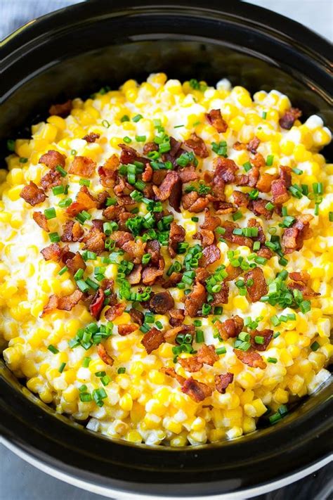 This slow cooker creamed corn is ultra delicious and topped with crispy bacon and chives. The ...