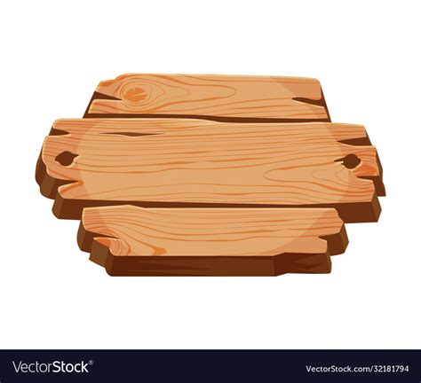 Old wooden blank signboard wood panel with place Vector Image