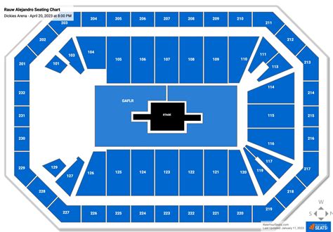 Dickies Arena Concert Seating Chart - RateYourSeats.com