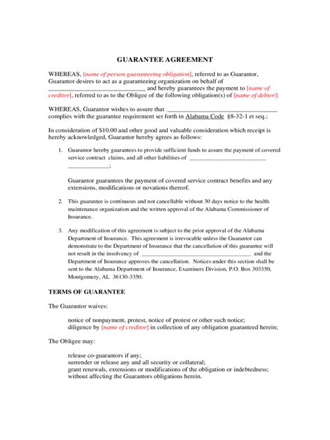 Guarantor Agreement Form - 16 Free Templates in PDF, Word, Excel Download