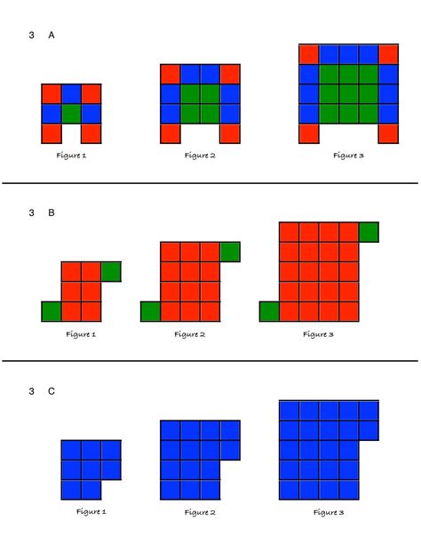 Quadratic Patterns Worksheet