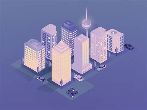 Isometric city Illustration :: Behance