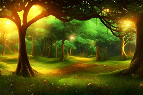 Fantasy Forest Background Graphic by Fstock · Creative Fabrica