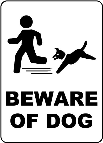 Beware of Dog Sign - Claim Your 10% Discount