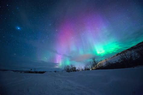 Starry Night Sky Aurora Borealis Wallpapers