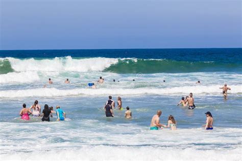 Public Swimming Ocean Waves Editorial Image - Image of beach, girls: 61018550