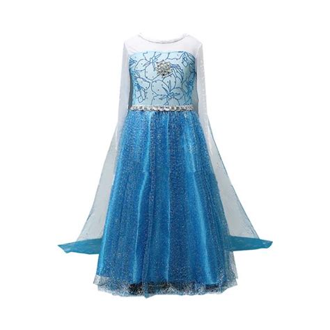 Girls Frozen – Elsa Dress Up Costume - The MegaStore