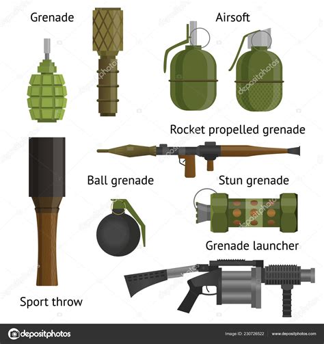 Set of military weapons and shotgun in the assembled form, rifles ...