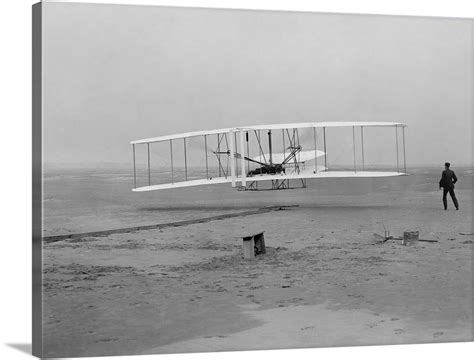 The first flight of the Wright Flyer in 1903 Wall Art, Canvas Prints ...