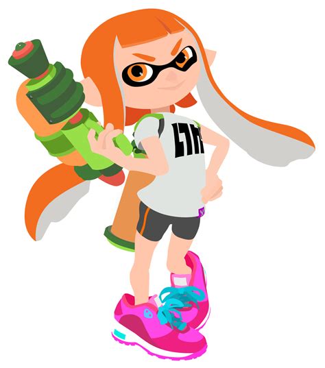 Orange Inkling - Splatoon Vector | Splatoon, Inklings, Anime