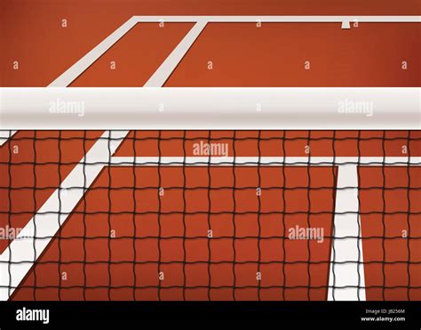 Tennis background, clay court with net and line Stock Vector Image & Art - Alamy