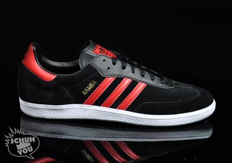 Adidas Samba black and red. A classic revisited | Adidas samba black ...