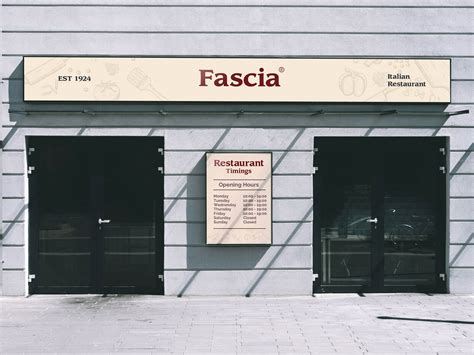 Free Storefront Shop Fascia With Poster Mockup PSD | Designbolts