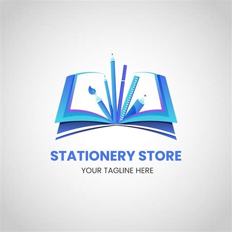 Free Vector | Gradient stationery store logo design template