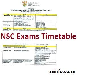 NSC Exams Timetable 2024 | October/November - ZA INFO