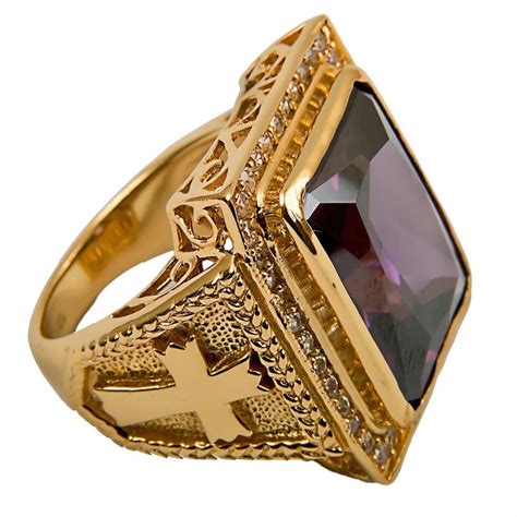 New Men's Clergy Bishop Ring (Subs710P), Gold Plated/Sterling Silver, Christian | eBay | Bishop ...