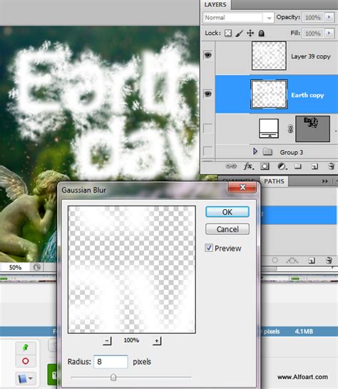 Earth Day and Realistic Clouds Text Effect Photoshop Tutorial plus free ...