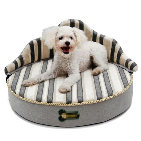 Luxury Pet Sofa Bed with Striped Design