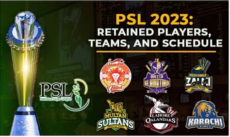 PSL 2023: Retained players, teams, and Schedule