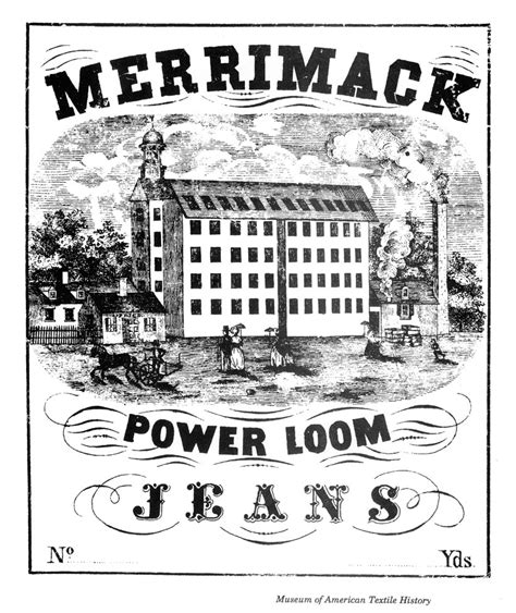 Merrimack Mills - Jeans Label - Lowell History: Textile Mill Images - LibGuides at University of ...