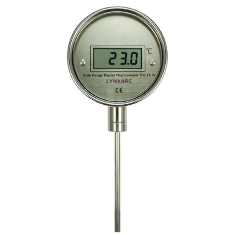 Digital Temperature Gauge - 100mm Stainless Steel - Valves Online