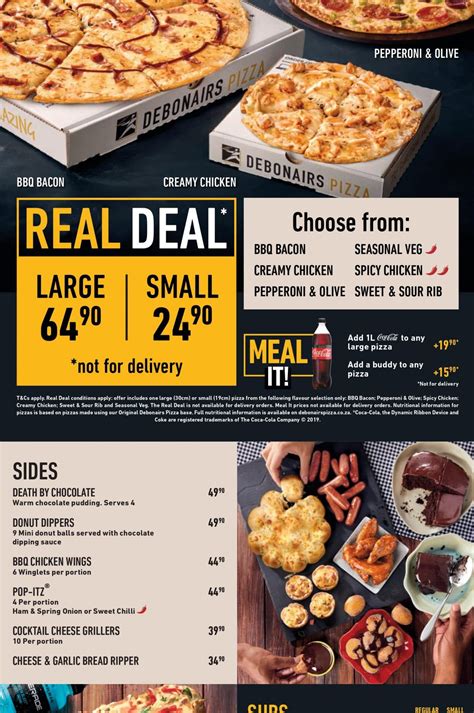 Debonairs Pizza Menu Prices & Specials